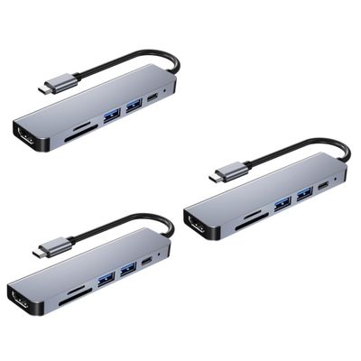 Uonlytech 3pcs USB Hub Expansion Dock Fast Data Transfer for Laptop Compatible and for Printers Keyboards and USB Drives