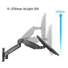 Single Monitor Arm Monitor Arm Wall Mounted Monitor Stand Arm Gas Spring Long Arm Monitor Stand Mount Adjustable Monitor Arm Fits 17"-27" Monitors 4.4-19.8 Lbs, Matte Black Monitor Desktop Mount view 3