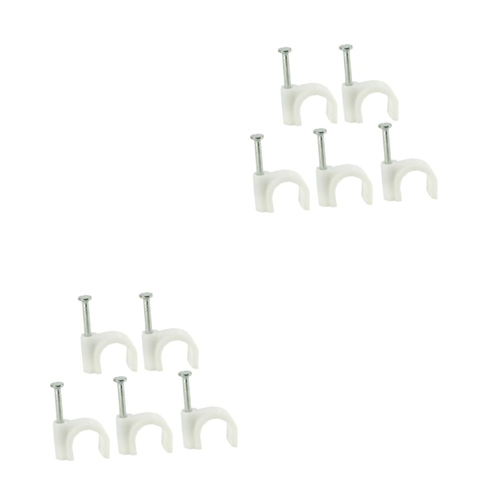 jojofuny 400pcs Round Cable Clips for Wire Management Clamps for Indoor and Outdoor Use Weather-Resistant Cord Holders for Ethernet Tv and Speaker Cables