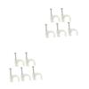 jojofuny 400pcs Round Cable Clips for Wire Management Clamps for Indoor and Outdoor Use Weather-Resistant Cord Holders for Ethernet Tv and Speaker Cables view 1