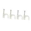 jojofuny 400pcs Round Cable Clips for Wire Management Clamps for Indoor and Outdoor Use Weather-Resistant Cord Holders for Ethernet Tv and Speaker Cables view 4