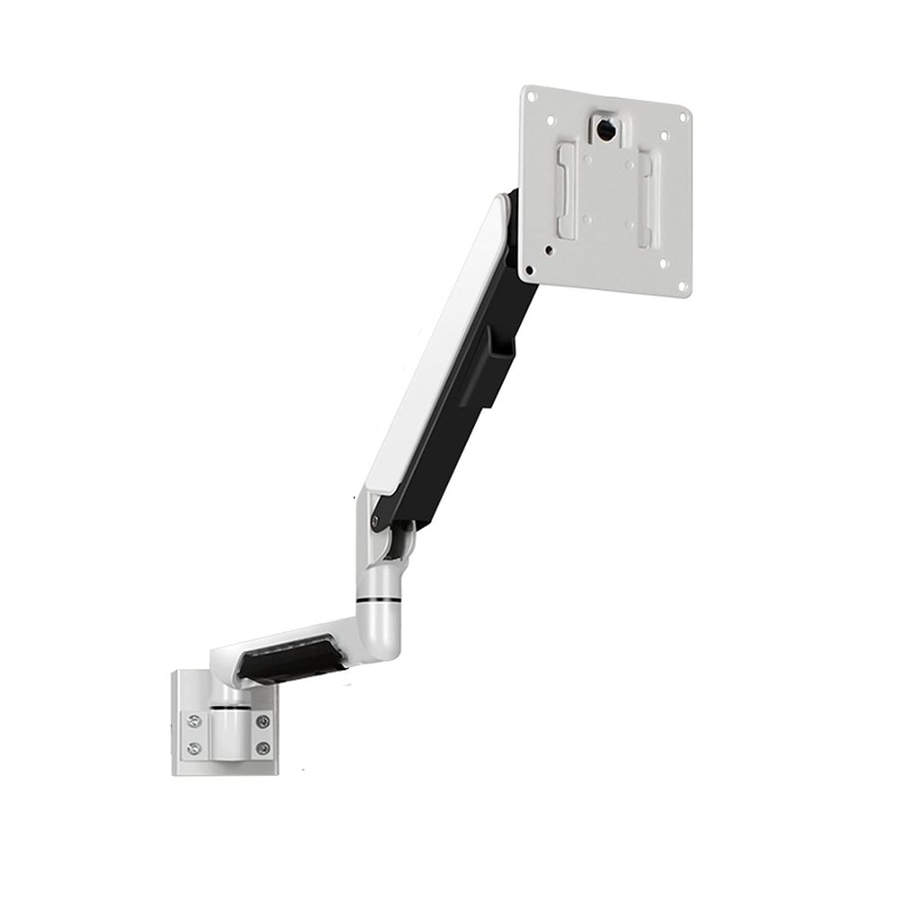 Single Monitor Arm Monitor Arm Single Monitor Stand Fully Adjustable Gas Spring Monitor Stand Mount Wall Mount Tilt and Swivel Bracket for 10-32 Inch Screen, White Monitor Desktop Mount ( Size : B )