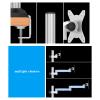 Single Monitor Arm Monitor Arm Aluminum Alloy Monitor Stand 17"-27" Column Monitor Desk Mount with Robotic Arm Height Adjustable Monitor Stand Mount with C-Clamp and Grommet Base Monitor Desktop Mount view 3