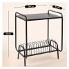 GLigeT CD Rack Wrought Iron Storage Rack CD Rack Vinyl Record Album Magazine Book Rack Floor Stand Display Shelf Record Rack Disc Rack view 2
