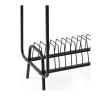 GLigeT CD Rack Wrought Iron Storage Rack CD Rack Vinyl Record Album Magazine Book Rack Floor Stand Display Shelf Record Rack Disc Rack view 3