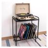 GLigeT CD Rack Wrought Iron Storage Rack CD Rack Vinyl Record Album Magazine Book Rack Floor Stand Display Shelf Record Rack Disc Rack view 4