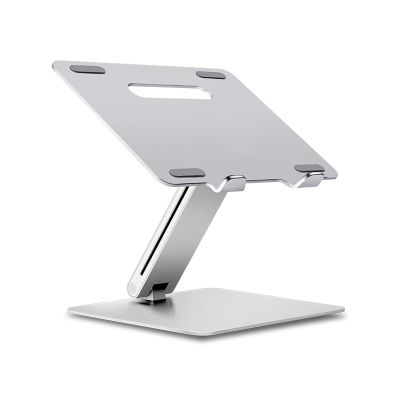 LINKIO Single Monitor Arm Monitor Arm 11"-15.6" Laptop Stand Silver Adjustable Laptop Stand with Heat Dissipation Function Aluminum Alloy Faoldable Laptop Stand, Aluminum Alloy Monitor Desktop Mount