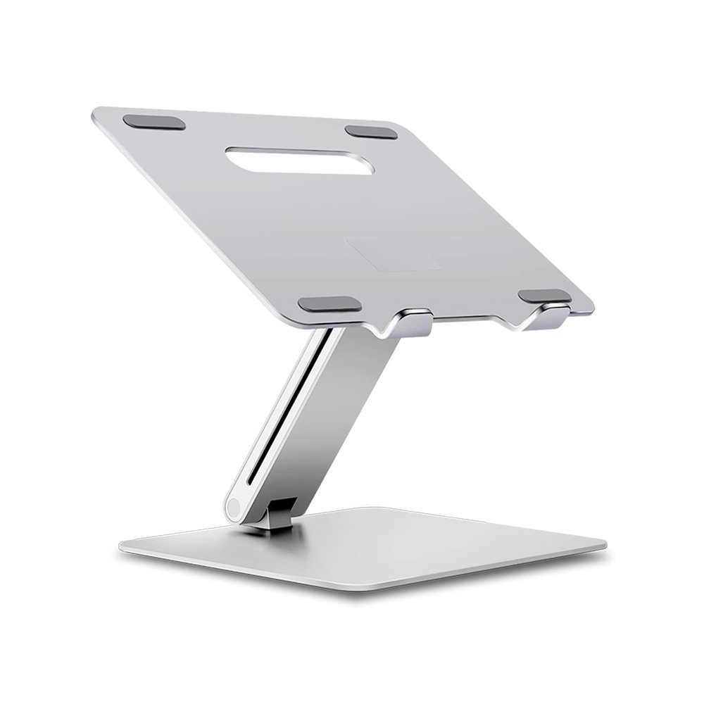 LINKIO Single Monitor Arm Monitor Arm 11"-15.6" Laptop Stand Silver Adjustable Laptop Stand with Heat Dissipation Function Aluminum Alloy Faoldable Laptop Stand, Aluminum Alloy Monitor Desktop Mount