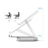LINKIO Single Monitor Arm Monitor Arm 11"-15.6" Laptop Stand Silver Adjustable Laptop Stand with Heat Dissipation Function Aluminum Alloy Faoldable Laptop Stand, Aluminum Alloy Monitor Desktop Mount view 3
