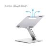 LINKIO Single Monitor Arm Monitor Arm 11"-15.6" Laptop Stand Silver Adjustable Laptop Stand with Heat Dissipation Function Aluminum Alloy Faoldable Laptop Stand, Aluminum Alloy Monitor Desktop Mount view 4