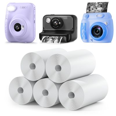 LETSHAHA 5 Rolls Kids Instant Camera Refill Print Paper, Photo Printer Thermal Paper Rolls Instant Print Camera for Kid's Instant Camera