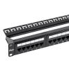 Tecmojo UL Listed 24 Port Cat6 Patch Panel, 1U Network Patch Panel for 19 inch Rack Mount equipments, 10G Support, with Cable Management, Unshielded view 1