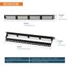 Tecmojo UL Listed 24 Port Cat6 Patch Panel, 1U Network Patch Panel for 19 inch Rack Mount equipments, 10G Support, with Cable Management, Unshielded view 2