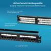 Tecmojo UL Listed 24 Port Cat6 Patch Panel, 1U Network Patch Panel for 19 inch Rack Mount equipments, 10G Support, with Cable Management, Unshielded view 4