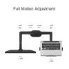 Single Monitor Arm Monitor Arm Aluminum Adjustable Dual Arm Desktop Mounts LCD Monitor and Laptop Mount Arm Holder for 17"-32" Monitor Screens, Extra Tray Fits 12"-17" Laptops Monitor Desktop Mount ( view 4
