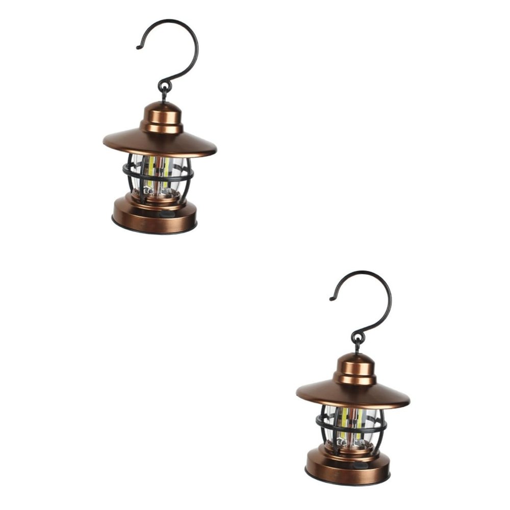 BESPORTBLE 2pcs Hanging Lantern Light Led Outdoor Lantern for Camping and Tents High Brightness Cob Design and Portable Emergency Light for Garden and Outdoor Use