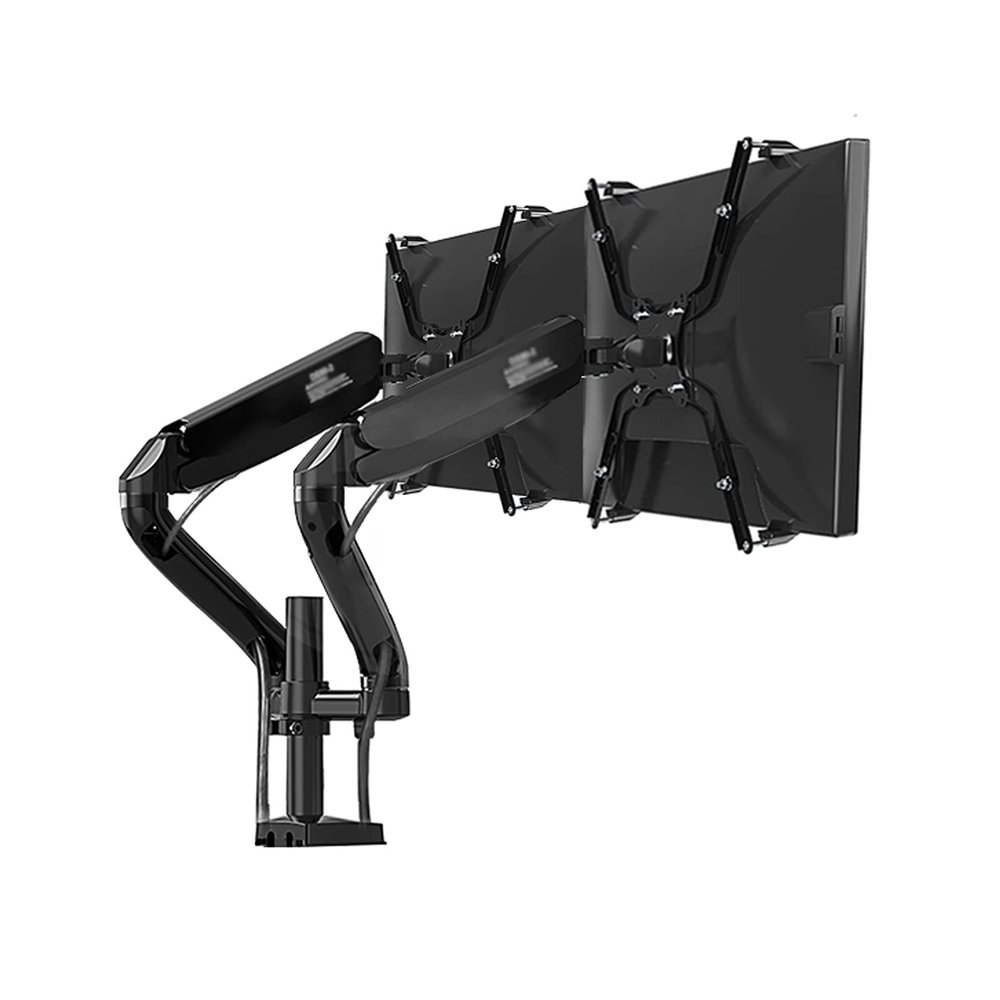 Single Monitor Arm Monitor Arm Dual Monitor Desk Mount Stand Height Adjustable Monitor Stand, Tilt Rotation, Arm Desk Mount Fits 17"to 32" Screens, with C-Clamp and Grommet Base Monitor Desktop Mount