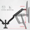 Single Monitor Arm Monitor Arm Dual Monitor Desk Mount Stand Height Adjustable Monitor Stand, Tilt Rotation, Arm Desk Mount Fits 17"to 32" Screens, with C-Clamp and Grommet Base Monitor Desktop Mount view 3