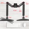 Single Monitor Arm Monitor Arm Dual Monitor Desk Mount Stand Height Adjustable Monitor Stand, Tilt Rotation, Arm Desk Mount Fits 17"to 32" Screens, with C-Clamp and Grommet Base Monitor Desktop Mount view 4