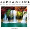 dnldliq 10x8ft Spring Waterfall Backdrop Nature Landscape Woodland Maple Trees Lake Background for Photography Family Travel Adult Adventure Party Decoration Banner Photo Booth Shoot Studio Props view 2