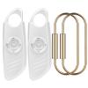 Coynor Personal Safety Alarm for Women  140dB Safe Sound Personal Alarm with Strobe Light, Personal Protection Siren Device for Women, Men, Children, Elderly in 5 Colors  2 Pack (White)