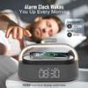 FREEFISH Bluetooth Speaker with Fast Wireless Charger,FM Radio,Touch LED Night Light,Phone Holder,Snooze,Portable Wireless Speaker for Bedrooms Office Home,Gifts (Black) view 2