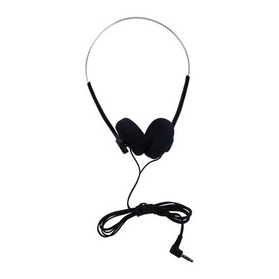 Retro On-Ear Headphones, 80s 90s Retro Feelings, Portable Walkman Headphone with 3.5mm Vintage Underwire - Photo Props for Women & Men (Black)