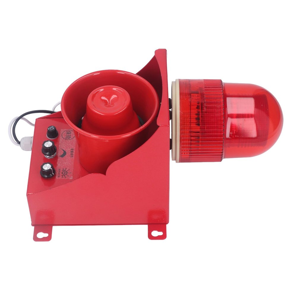 Outdoor Siren Strobe, Volume Adjustment High Brightness Sound Light Alarm for Factory (DC24V)