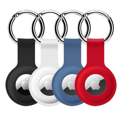 4 Pack AirTag Keychain Holder Compatible with Apple AirTags Silicone Air Tags Case
