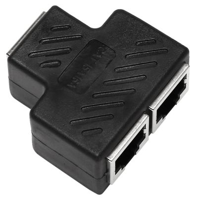 ALOEU 2 Port RJ45 Splitter Adapter LAN Network Ethernet Extender Connector Plug Lot 1pcs