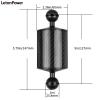 LetonPower Black 5" Carbon Fiber Underwater Float Arm (2-Pack) - Ultralight Dual 1" Ball Buoyancy System for Diving Tray Video Lights & Strobes view 4