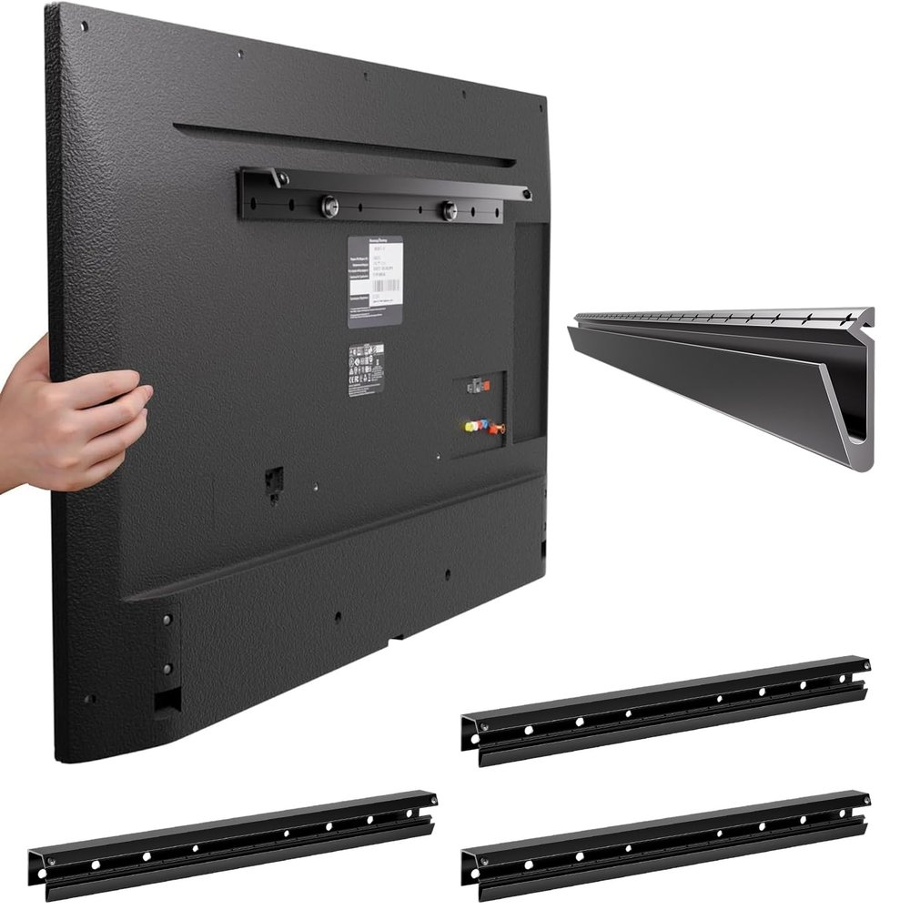 Fulifix 3 Pack Studless Drywall TV Mount for 22-55 Inch TVs, Wall Mounts No Drill TV Bracket up to 100 lbs Max VESA 400x400mm, No Stud TVs Mount fits Most LED LCD Flat Curved Screen TVs & Monitors