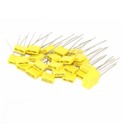 20pcs Polypropylene Safety Plastic Film 100V 1nF ~ 470nF 100nf 220nf 10nf 47nf 22nf 1nf 0.47uf 0.1uf Correction Capacitor (Size : 22NF (223))