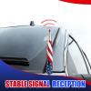 Yumfugu 1 PC Car American Flag Bullet Antenna, 5.51" x 0.78" Anti-Theft Security Antenna, Stable Signal Receiving Antenna with Threaded Mounting Accessories, for Most Car Models (Silver) view 4