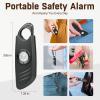 Coynor Personal Safety Alarm for Women  140dB Safe Sound Personal Alarm with Strobe Light, Personal Protection Siren Device for Women, Men, Children, Elderly in 5 Colors  2 Pack (Black) view 4