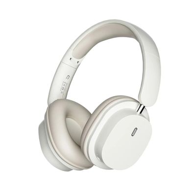 Memo Tech Wireless Headphones Foldable and Portable Design Soft Leather Earmuffs (White)