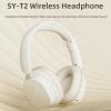Memo Tech Wireless Headphones Foldable and Portable Design Soft Leather Earmuffs (White) view 2