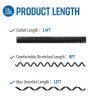 Awishwell Phone Cord Detangler for Desk Phones, 1 Pack Phone Cord for Landline 8 Ft Uncoiled (1.4 Ft Coiled) and 1 Pack 360 Degree Rotating Telephone Wire Detangler Tangle Free, Black view 4