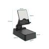 Fanlory Birthday Gifts for Men,Cell Phone Stand with Wireless Bluetooth Speaker and Antislip Base HD Surround Sound for Home with Bluetooth Speaker for Desk Compatible with iPhone,ipad (Black) view 4