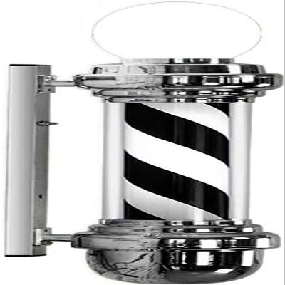 Barber Pole Light barber pole led light, Barber Shop LED Hair Salon Logo Waterproof Rotating Light Salon Shop Sign Outdoor Wall Light,73 * 29 * 22cm/28.7 * 11.4 * 8.66in ( Color : Black and White , Si