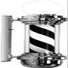Barber Pole Light barber pole led light, Barber Shop LED Hair Salon Logo Waterproof Rotating Light Salon Shop Sign Outdoor Wall Light,73 * 29 * 22cm/28.7 * 11.4 * 8.66in ( Color : Black and White , Si view 1