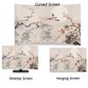 GSGC TV Covers TV Dust Cover Soft Fabric Printed Dust-Proof Protector Cloth for Desktop Wall Hanging Curved Flatscreen Display Cover Universal Television Computer LCD LED Screen Protector view 3