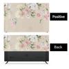 GSGC TV Covers TV Dust Cover Soft Fabric Printed Dust-Proof Protector Cloth for Desktop Wall Hanging Curved Flatscreen Display Cover Universal Television Computer LCD LED Screen Protector view 4
