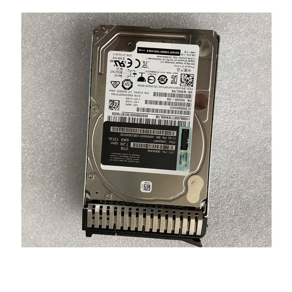 2TB for 00NA497 00NA496 00NA500 SAS 12G 2.5 Server Hard Disk