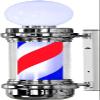 Barber Pole Light barber pole led light, Barber Shop LED Hair Salon Logo Waterproof Rotating Light Salon Shop Sign Outdoor Wall Light,73 * 29 * 22cm/28.7 * 11.4 * 8.66in ( Color : Black and White , Si view 1