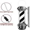 Barber Pole Light barber pole led light, Barber Shop LED Hair Salon Logo Waterproof Rotating Light Salon Shop Sign Outdoor Wall Light,73 * 29 * 22cm/28.7 * 11.4 * 8.66in ( Color : Black and White , Si view 2