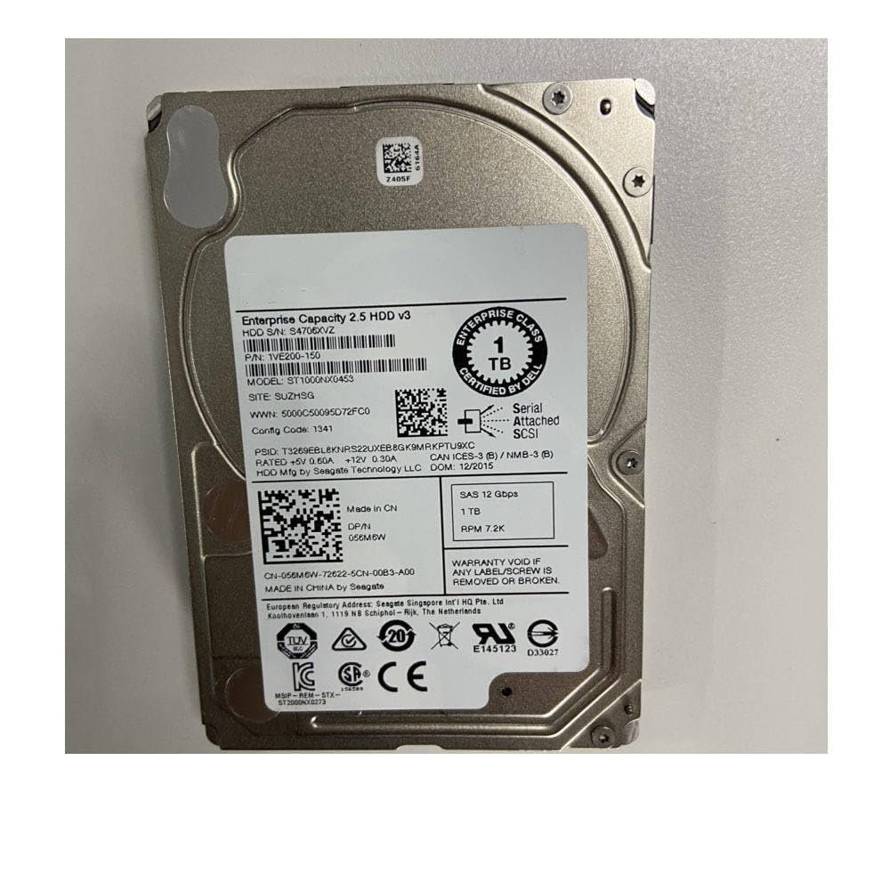 1TB for Server Hard Disk 7200 12GB/ ST1000NX0453 PN: 056M6W 0D4N7V SAS