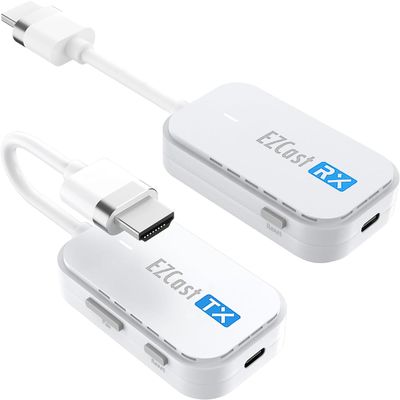 EZCast Wireless Display Transmitter & Receiver Kit, Type-C & HDMI Transmitters with Wireless Receiver, Plug & Play Screen Casting for Laptop/PC to TV/Projector (HDMI)