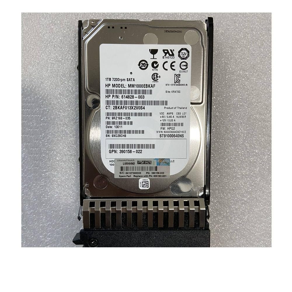 1TB for Server Hard Disk 7.2K SATA 2.5 625609-B21 626162-001 G6G7 HHD