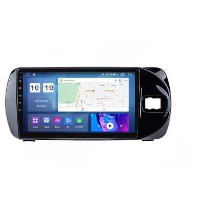 2 DIN Car Stereo Radio Android 12 for Toyota Yaris Vios 2017-2020, 9" Screen Multimedia Player with Navigation GPS Carplay Auto BT WiFi 4G FM RDS SWC+Backup Camera,A,M800S/8+256G